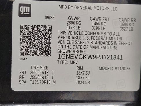 Certified 2023 Chevrolet Traverse LT w/ LPO, Floor Liner Package image 29