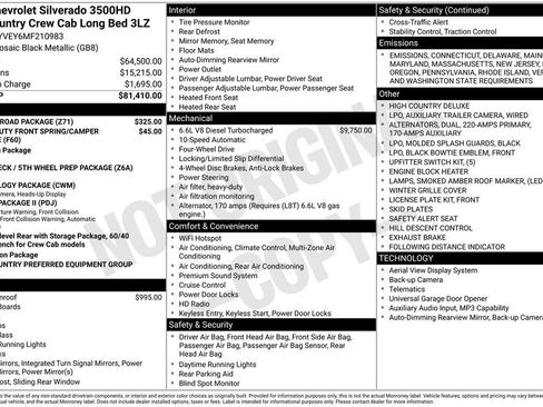 Used 2021 Chevrolet Silverado 3500 High Country w/ Z71 Off-Road Package image 40