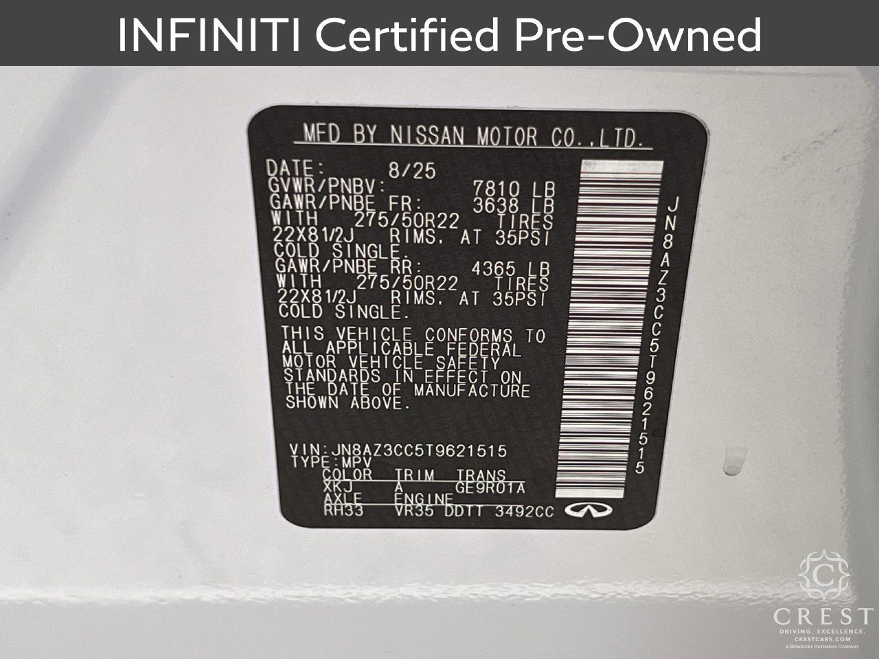 Certified 2026 INFINITI QX80 Autograph AWD/4WD image 32