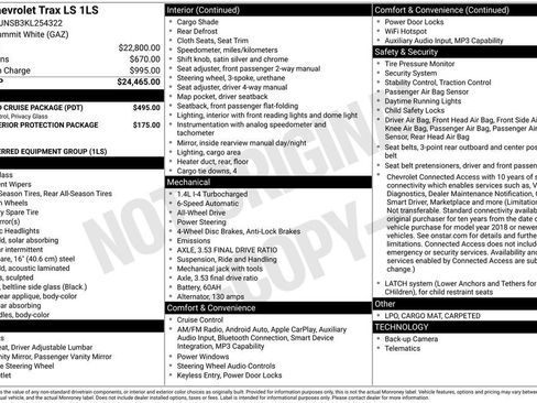 Used 2019 Chevrolet Trax LS w/ Tint and Cruise Package image 2