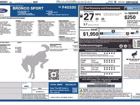 New 2025 Ford Bronco Sport Big Bend w/ Convenience Package image 48