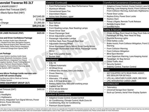 Certified 2023 Chevrolet Traverse RS w/ LPO, Floor Liner Package image 6