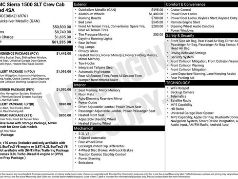 Used 2021 GMC Sierra 1500 SLT w/ SLT Convenience Package AWD/4WD image 4