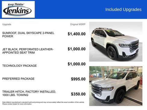 Used 2021 GMC Acadia AT4 w/ Technology Package AWD/4WD image 4