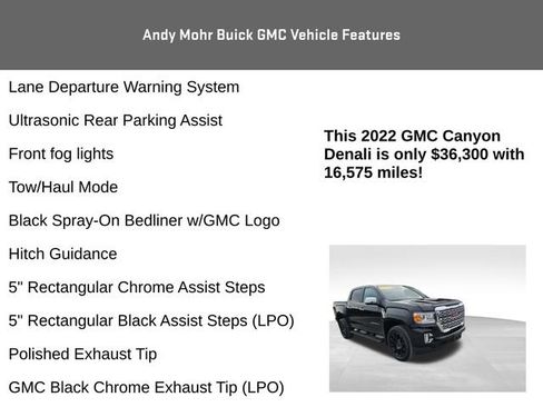 Used 2022 GMC Canyon Denali w/ Denali Black Edition Package image 16