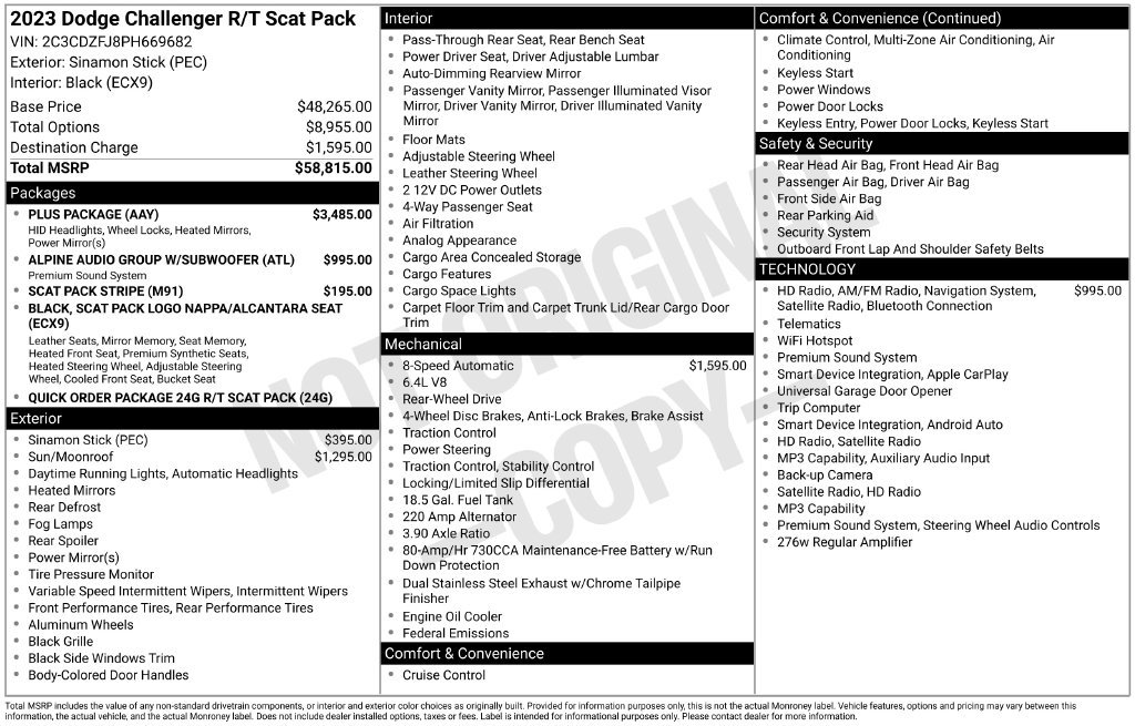 Used 2023 Dodge Challenger R/T Scat Pack w/ Plus Package RWD image 31