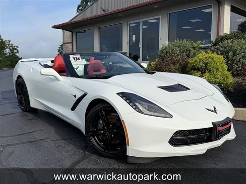 Used 2016 Chevrolet Corvette Stingray Convertible w/ Carbon Flash Badge Package RWD image 1