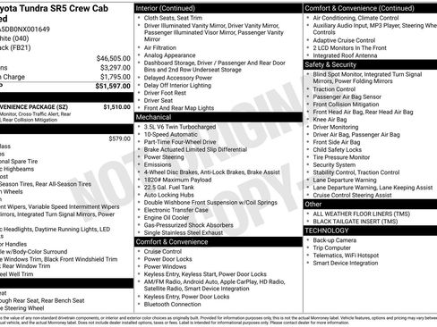 Used 2022 Toyota Tundra SR5 w/ SR5 Convenience Package image 6