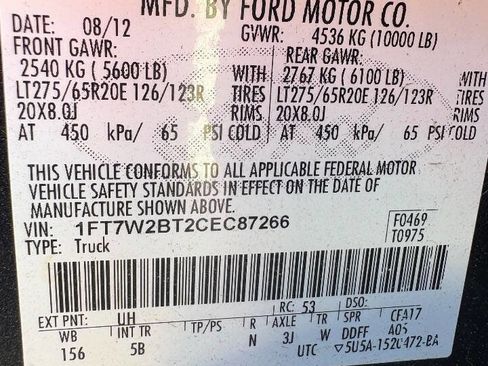 Used 2012 Ford F250 Lariat w/ Lariat Ultimate Pkg AWD/4WD image 10