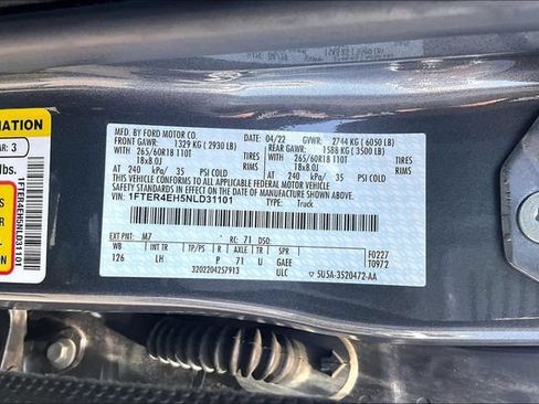 Certified 2022 Ford Ranger XLT w/ Equipment Group 302A High RWD image 34