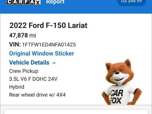 Used 2022 Ford F150 Lariat w/ Equipment Group 502A High AWD/4WD image 5