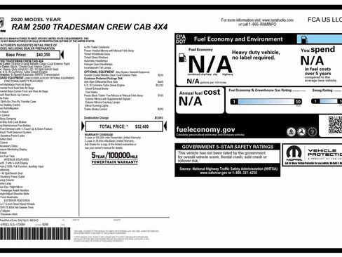 Certified 2020 RAM 2500 Tradesman image 6