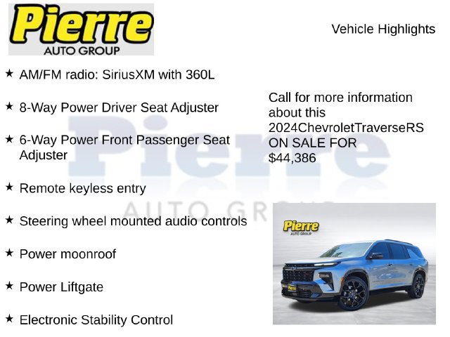Used 2024 Chevrolet Traverse RS w/ LPO, Floor Liner Package AWD/4WD image 14