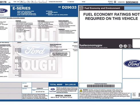 Used 2025 Ford E-350 and Econoline 350 Super Duty w/ Shuttle Bus Prep Package image 23