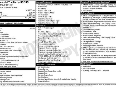 Used 2022 Chevrolet TrailBlazer RS FWD image 2