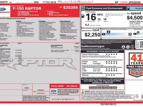 Used 2018 Ford F150 Raptor AWD/4WD image 38