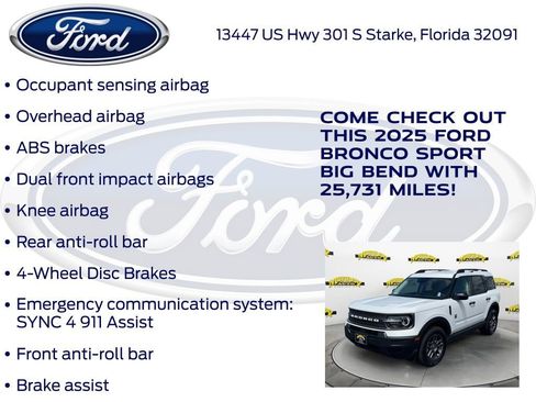 Used 2025 Ford Bronco Sport Big Bend AWD/4WD image 27