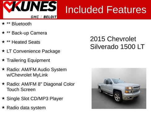 Used 2015 Chevrolet Silverado 1500 LT w/ LT Convenience Package image 2