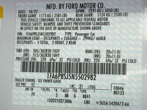 Used 2022 Ford Mustang Shelby GT500 w/ Technology Package image 24