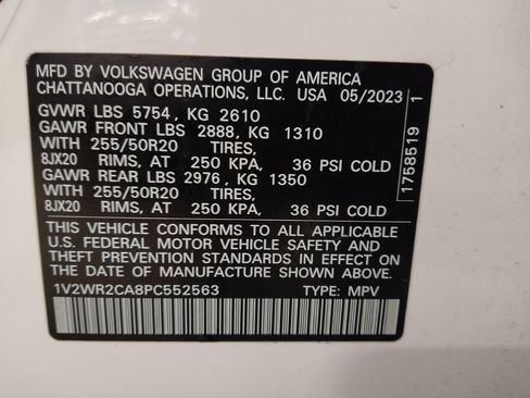 Used 2023 Volkswagen Atlas SE FWD image 33