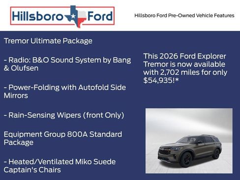 Used 2026 Ford Explorer Tremor w/ Tremor Ultimate Package AWD/4WD image 6