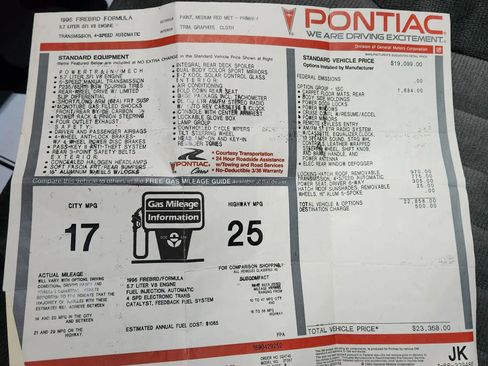 Used 1995 Pontiac Firebird Formula image 36