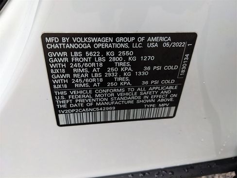 Certified 2022 Volkswagen Atlas SE image 37