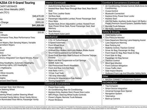 Used 2018 MAZDA CX-9 Grand Touring image 41