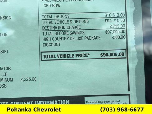 New 2026 Chevrolet Tahoe High Country AWD/4WD image 34