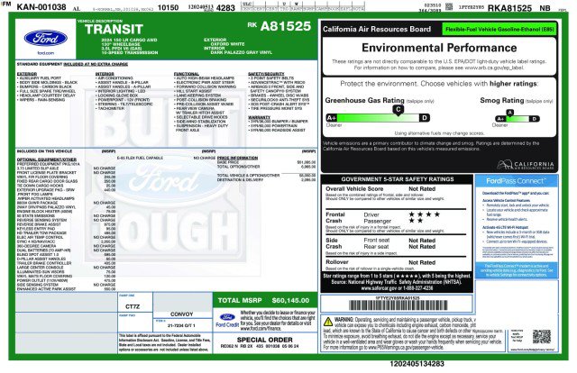 Used 2024 Ford Transit 150 Low Roof AWD w/ Exterior Upgrade Package image 3