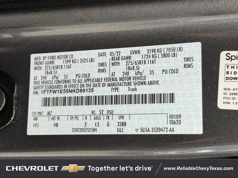 Used 2022 Ford F150 Lariat w/ FX4 Off-Road Package AWD/4WD image 38