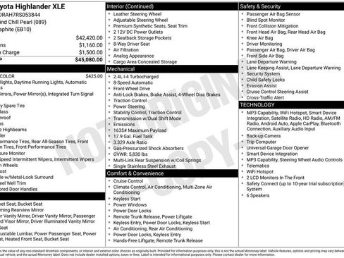 Used 2024 Toyota Highlander XLE FWD image 3