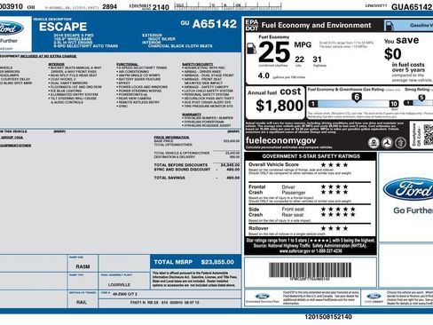 Used 2016 Ford Escape S FWD image 5