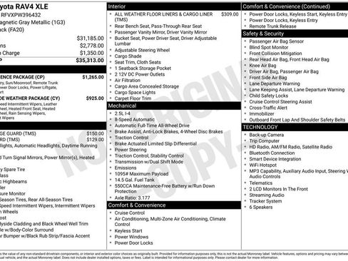 Used 2023 Toyota RAV4 XLE w/ Convenience Package AWD/4WD image 3