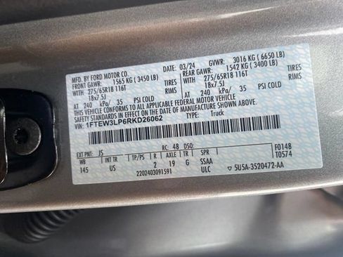 Used 2024 Ford F150 XLT w/ Equipment Group 302A MID AWD/4WD image 19