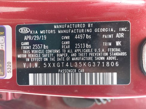 Used 2019 Kia Optima S w/ S Panoramic Sunroof Package image 37