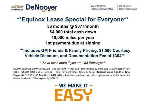 New 2026 Chevrolet Equinox LT w/ LPO, Floor Liner Package AWD/4WD image 3
