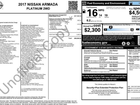 Used 2017 Nissan Armada Platinum RWD image 16