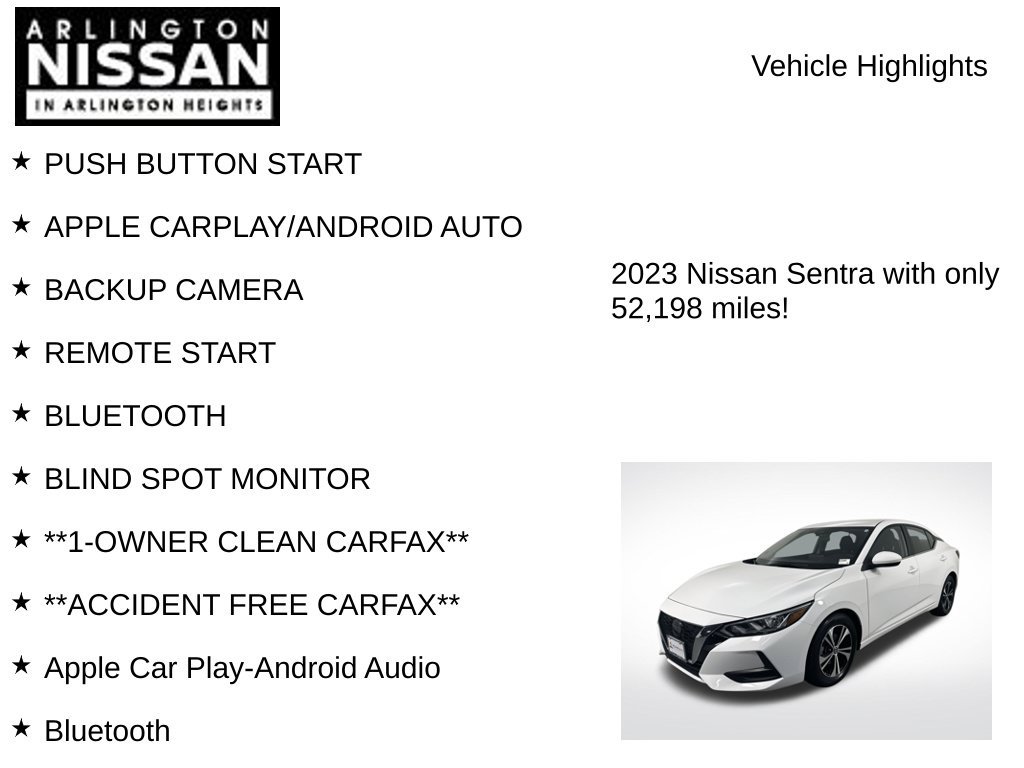 Certified 2023 Nissan Sentra SV FWD image 7