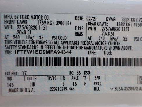 Used 2021 Ford F150 Lariat AWD/4WD image 45