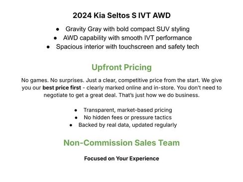Certified 2024 Kia Seltos S AWD/4WD image 2