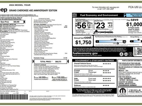 Used 2024 Jeep Grand Cherokee Limited 4xe AWD/4WD image 3