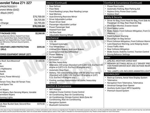 Used 2026 Chevrolet Tahoe Z71 w/ Comfort Package AWD/4WD image 74