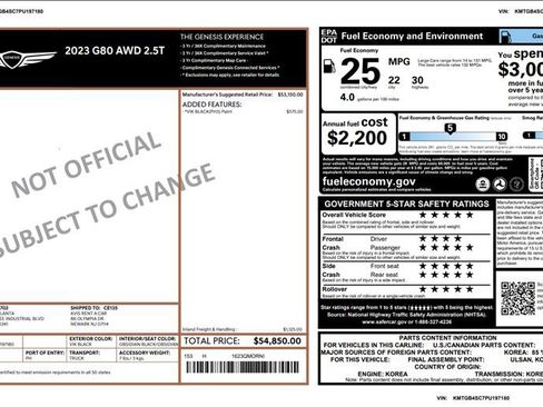 Used 2023 Genesis G80 2.5T image 3