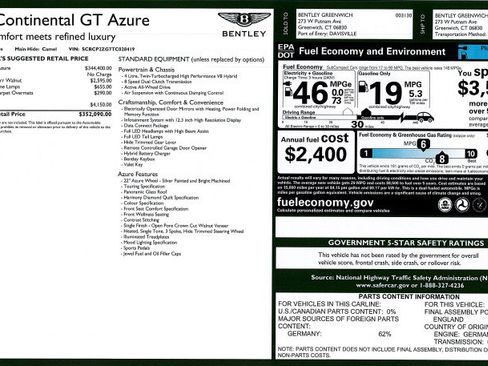 New 2026 Bentley Continental GT Azure image 27