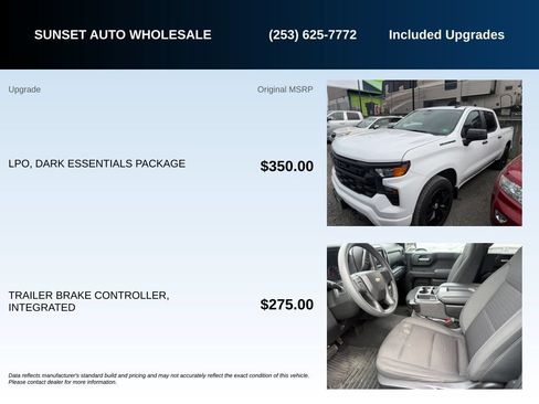 Used 2024 Chevrolet Silverado 1500 Custom w/ LPO, Dark Essentials Package AWD/4WD image 9