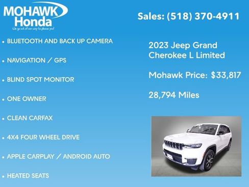 Used 2023 Jeep Grand Cherokee L Limited w/ Trailer Tow Group (B) image 7
