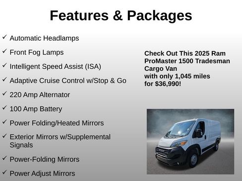 Used 2025 RAM ProMaster 1500 w/ Premium Convenience Group FWD image 14
