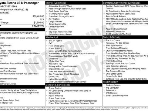 Used 2025 Toyota Sienna LE image 10