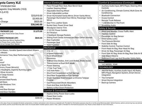 Used 2014 Toyota Camry XLE w/ Leather Package image 17